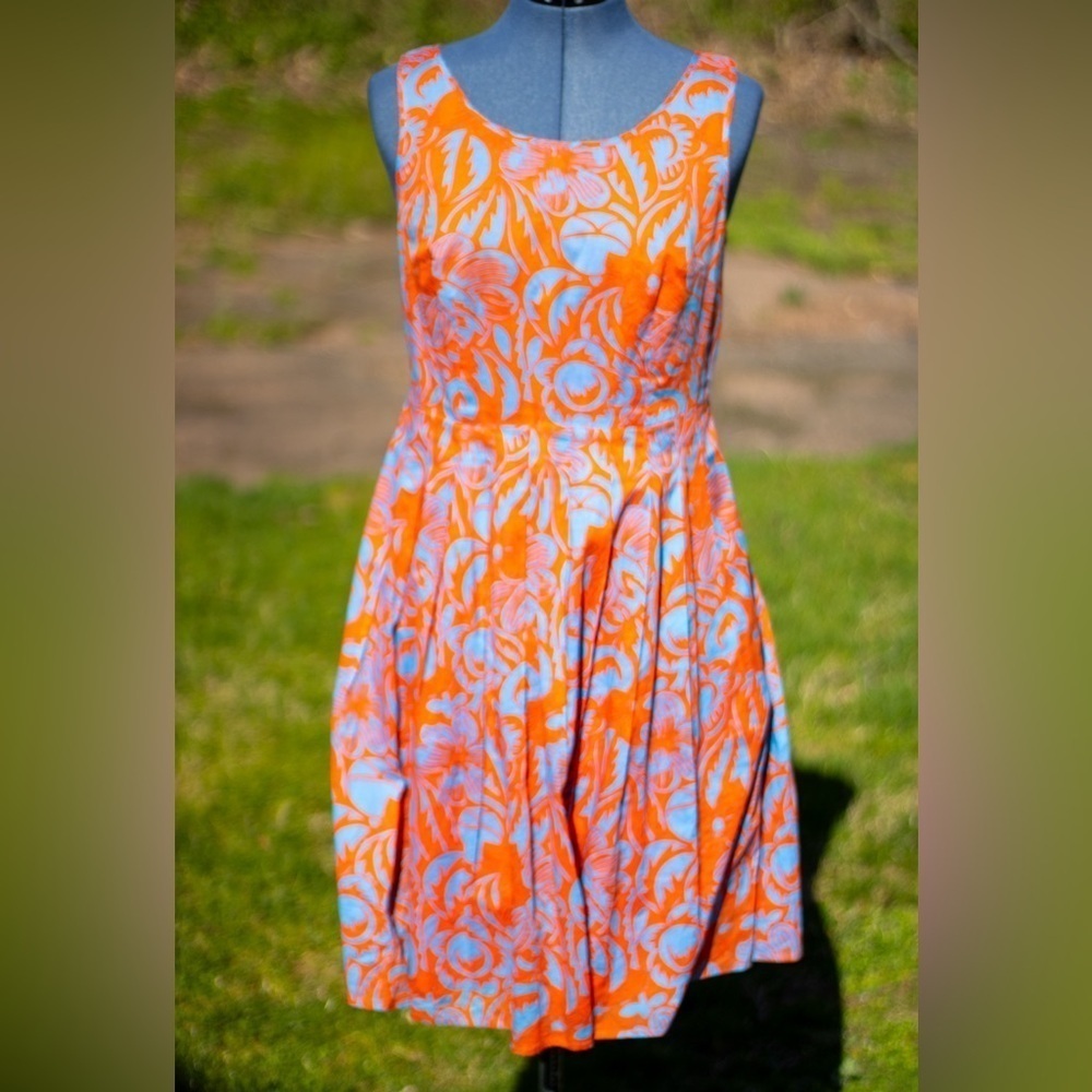 Talbots Women’s Fit & Flare Sleeveless Floral Pleated Dress Size 4 - Picture 3 of 10